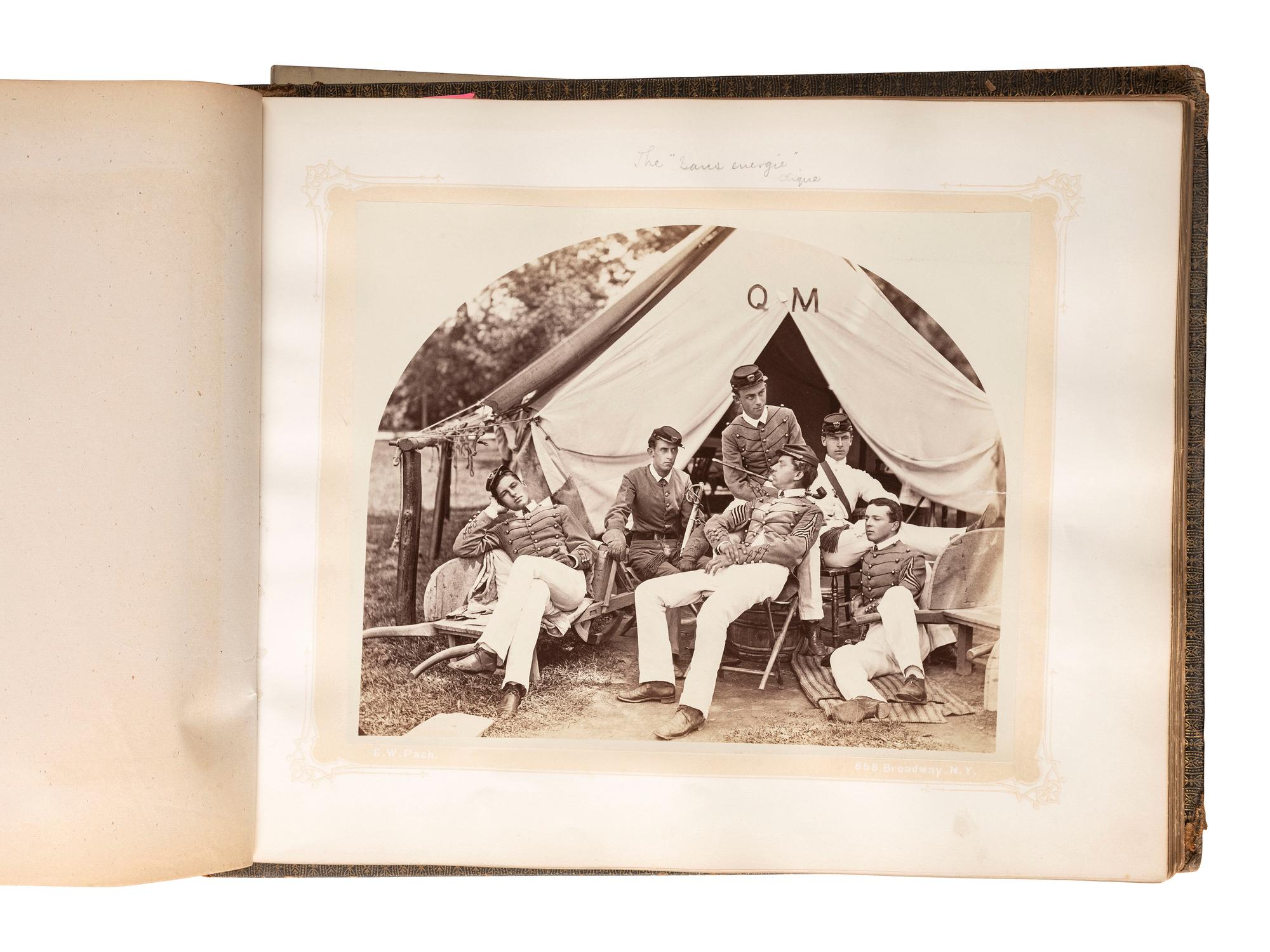 [LATE INDIAN WARS]. PACH, G.W. (1848-1904), photographer. US Military Academy year book for the Class of 1875, containing photographs of notable officers, professors, and cadets, incl. Little Bighorn casualty James G. Sturgis. New York: 1875.