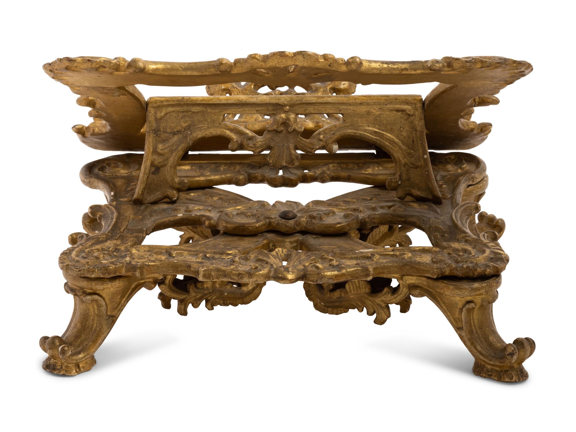 A Florentine Giltwood Book Stand