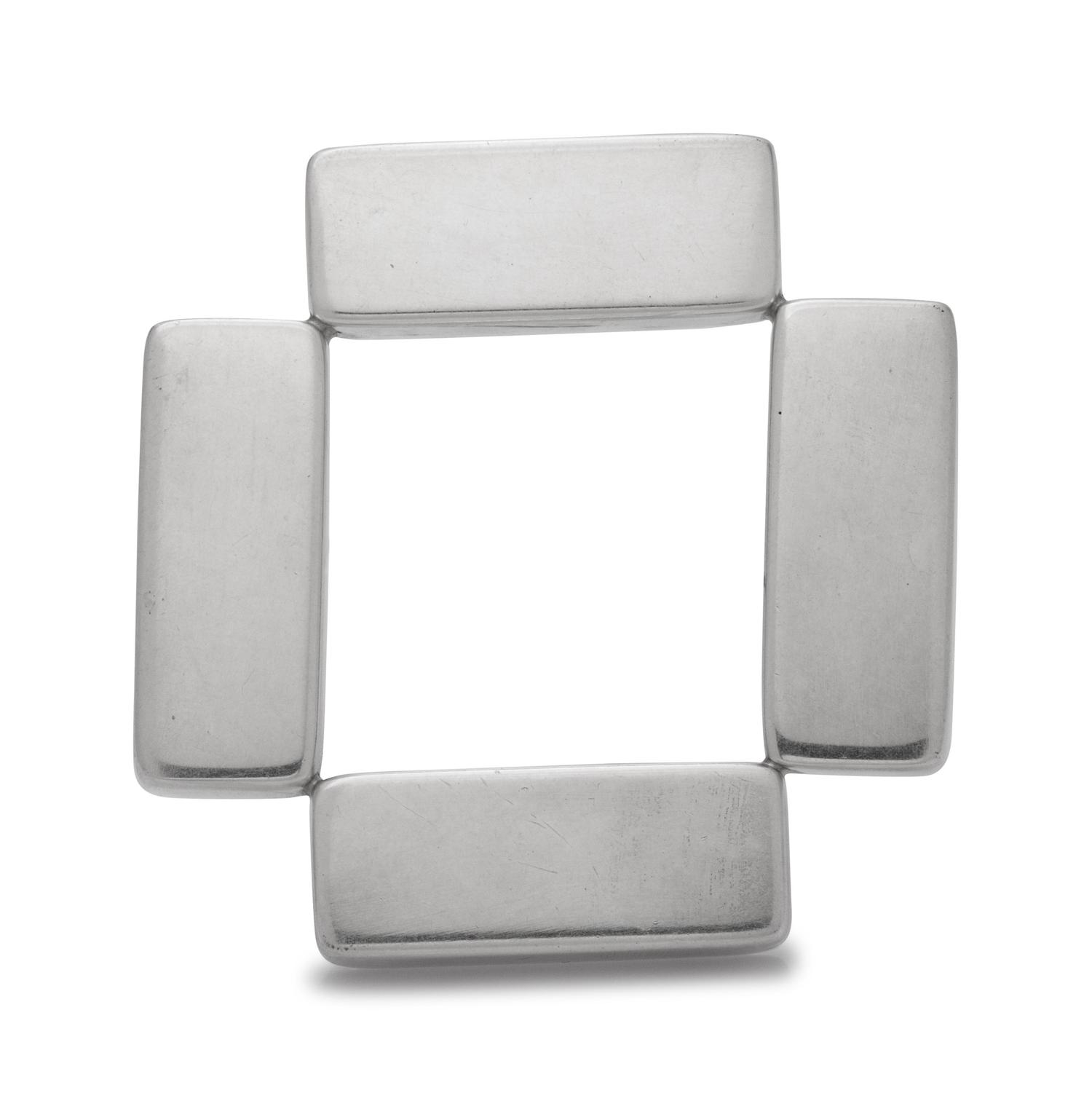 A Modernist Sterling Silver Brooch, Astrid Fog for Georg Jensen,