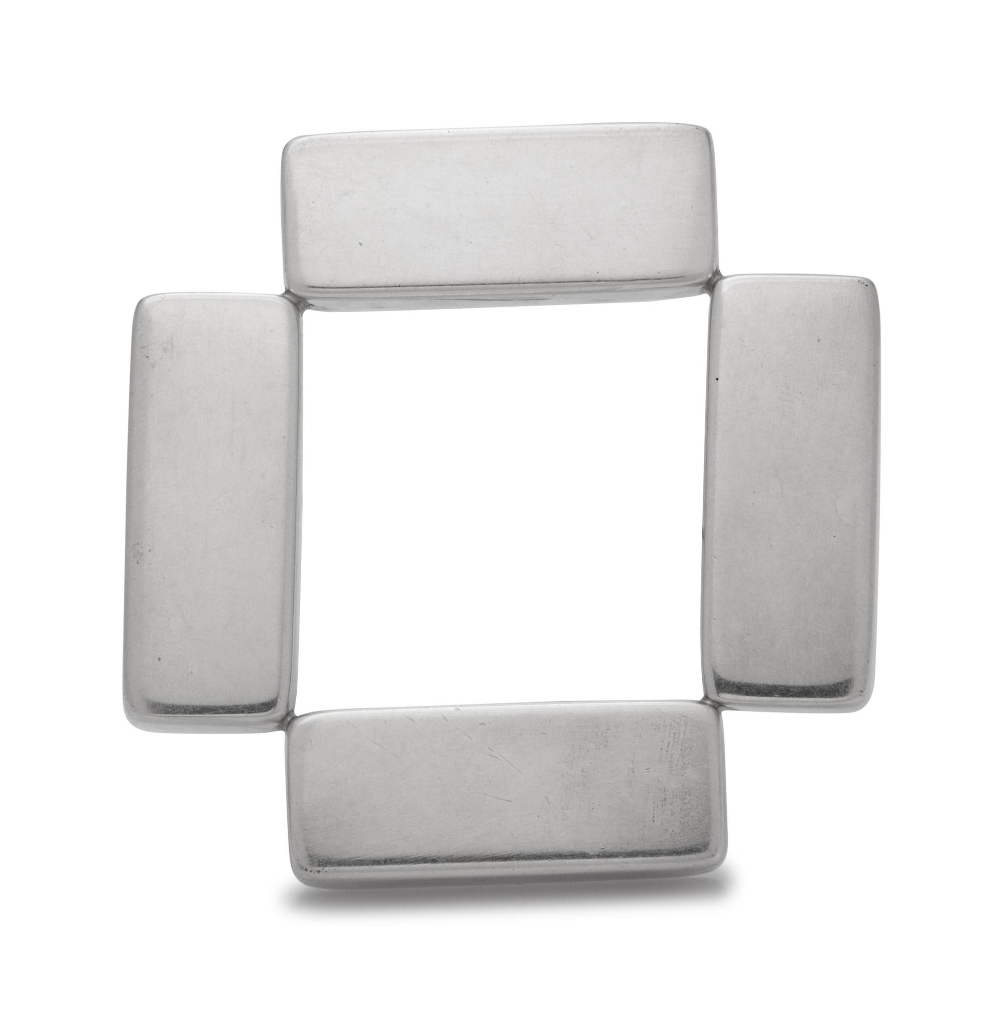 A Modernist Sterling Silver Brooch, Astrid Fog for Georg Jensen,