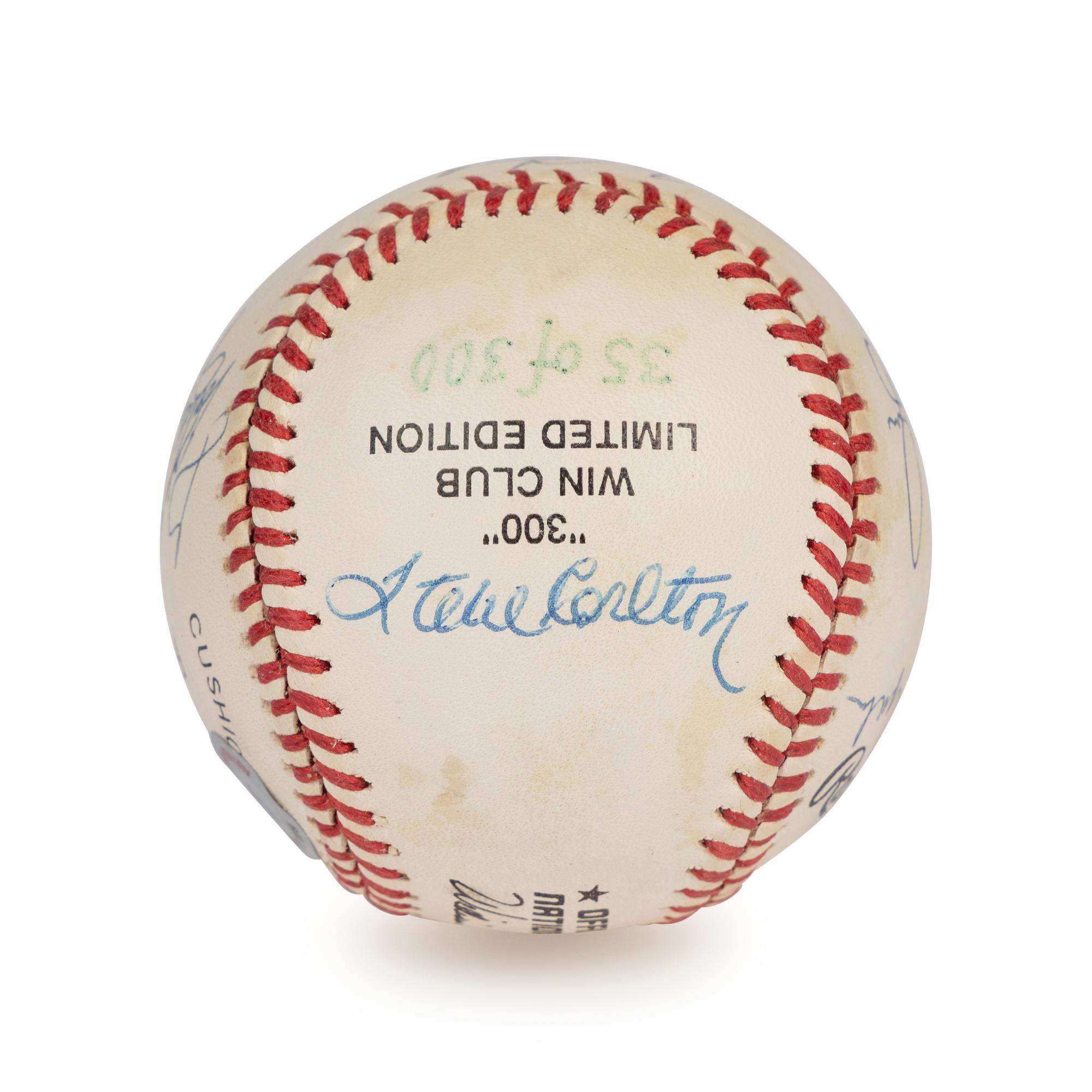 A 300 Win Club Signed Autograph Limited Edition Baseball - Eight Signatures (Beckett Authentication Services Letter),