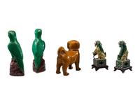 Five Chinese Export Porcelain Figures of Animals