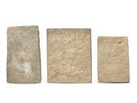 Three Chinese Grey Pottery Panels, Possibly Northern Wei-Ming Dynasty