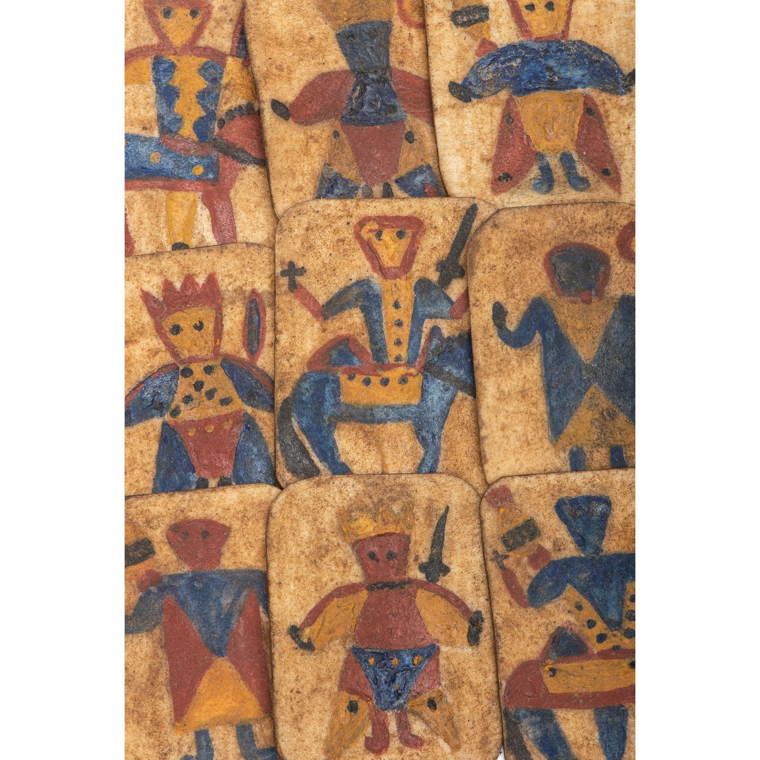 Apache Painted Rawhide Playing Cards