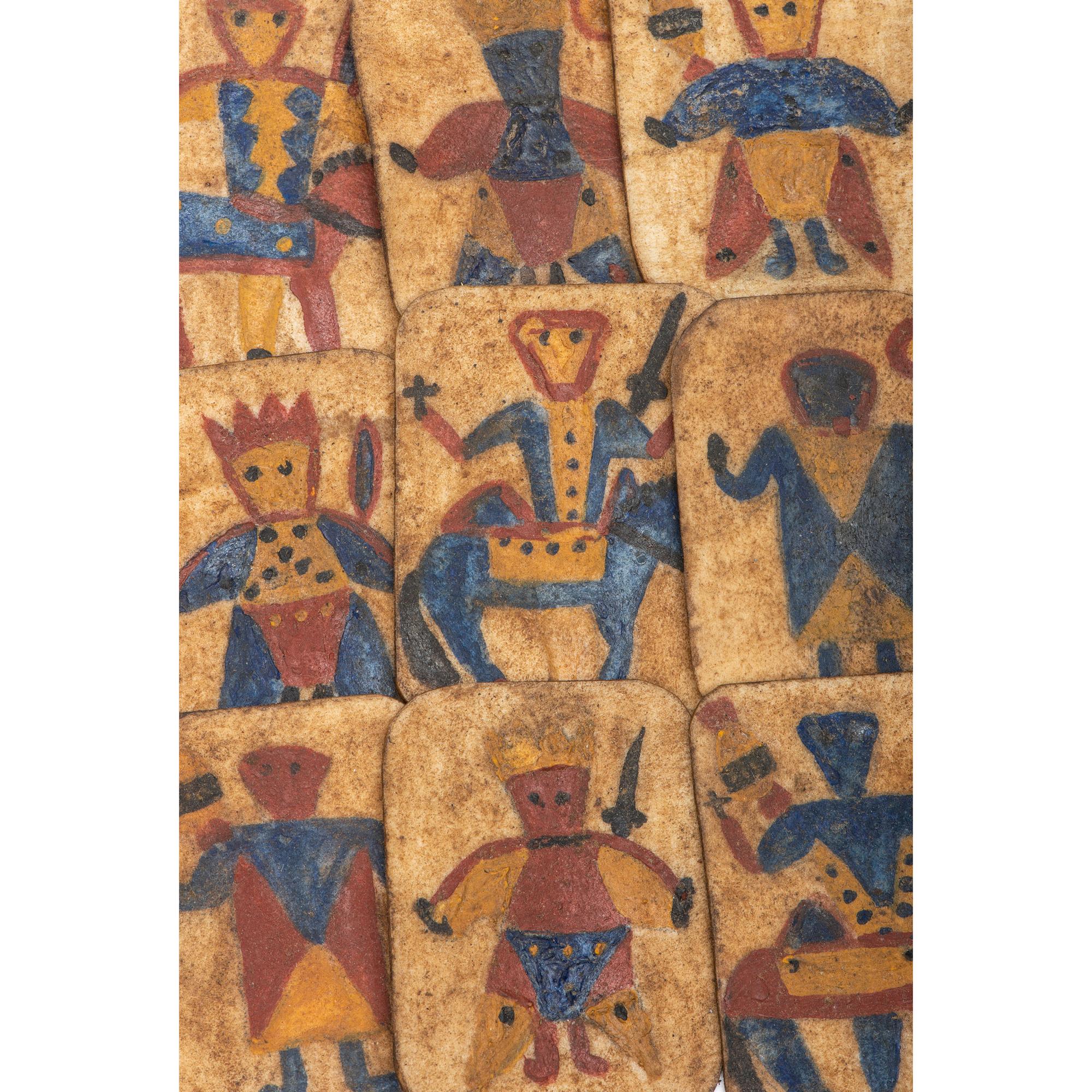Apache Painted Rawhide Playing Cards