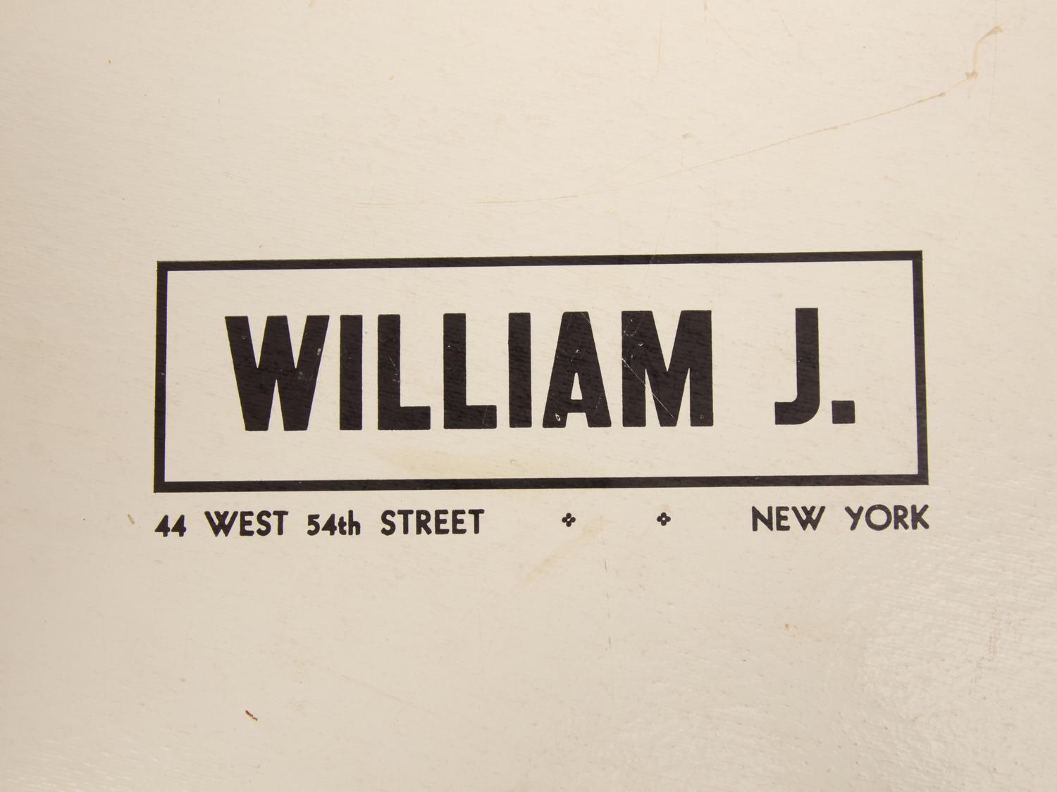 William J. Velvet Hat & Hat Box