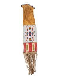 Sioux Beaded Hide Tobacco Bag