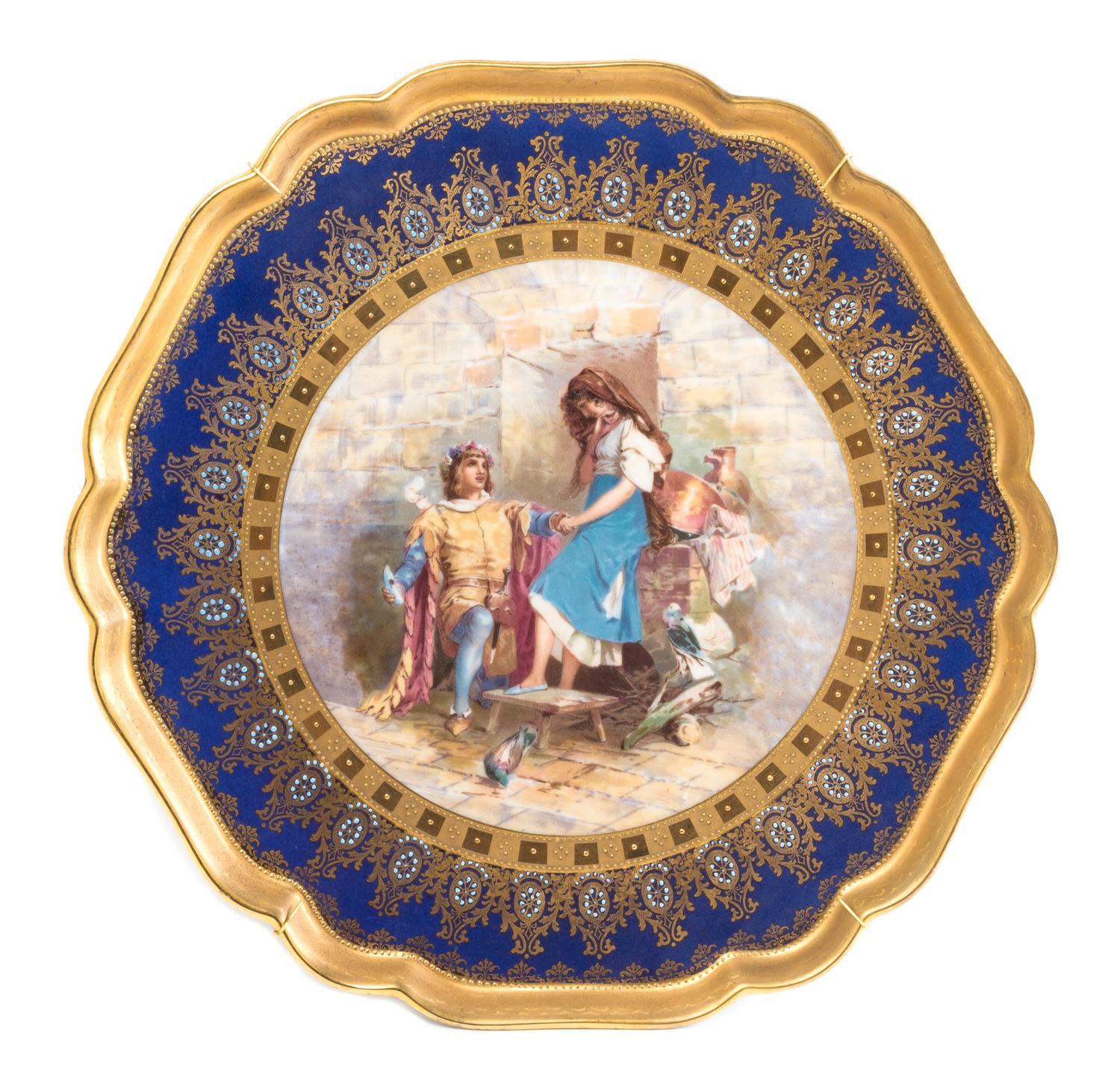 A Royal Vienna Porcelain Charger Diameter 16 inches.