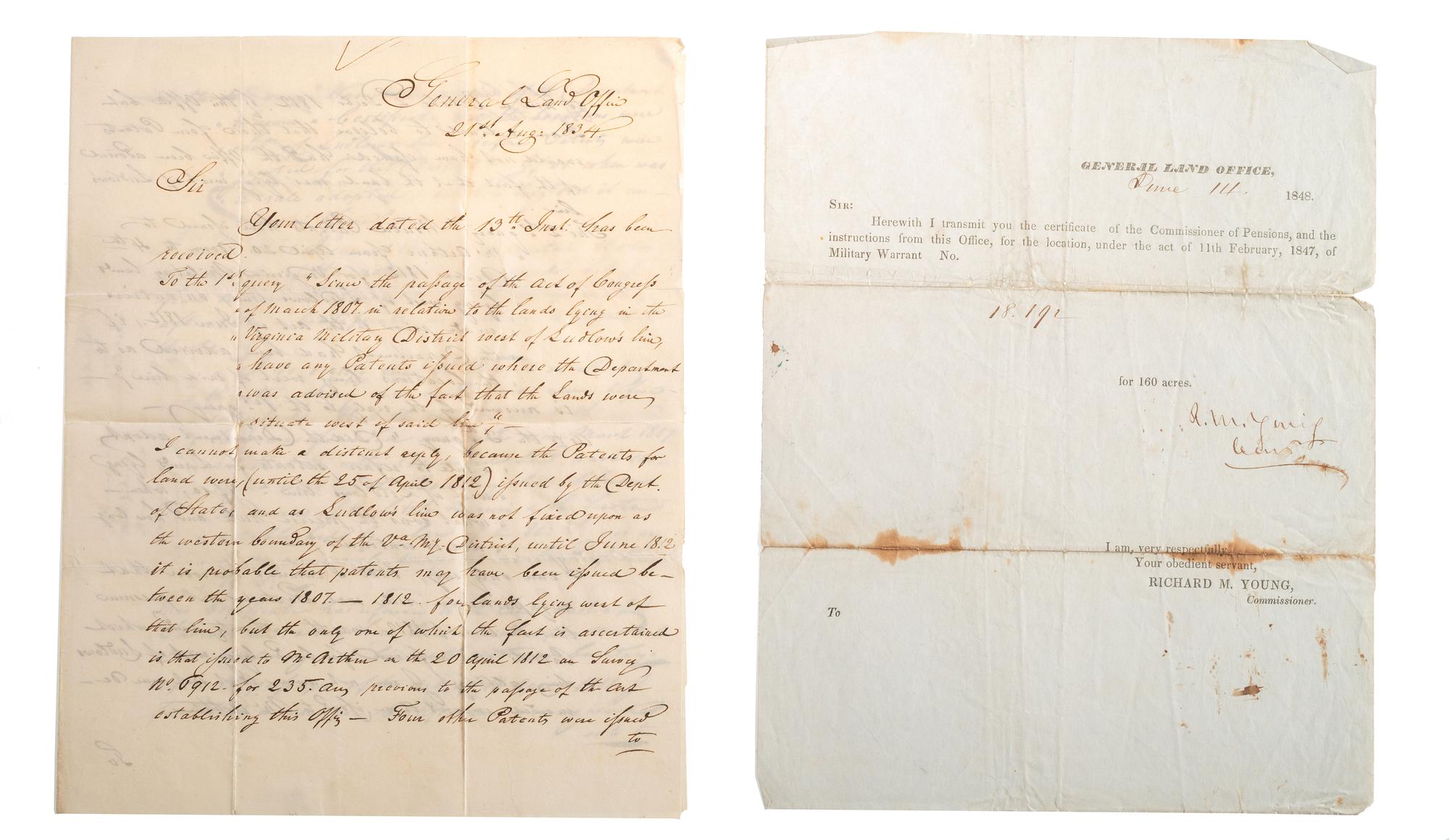 [OHIO] -- [STOKELY, Gen. Samuel (1796-1861)]. Personal correspondence and papers of Ohio politician, US Representative General Samuel Stokely.
