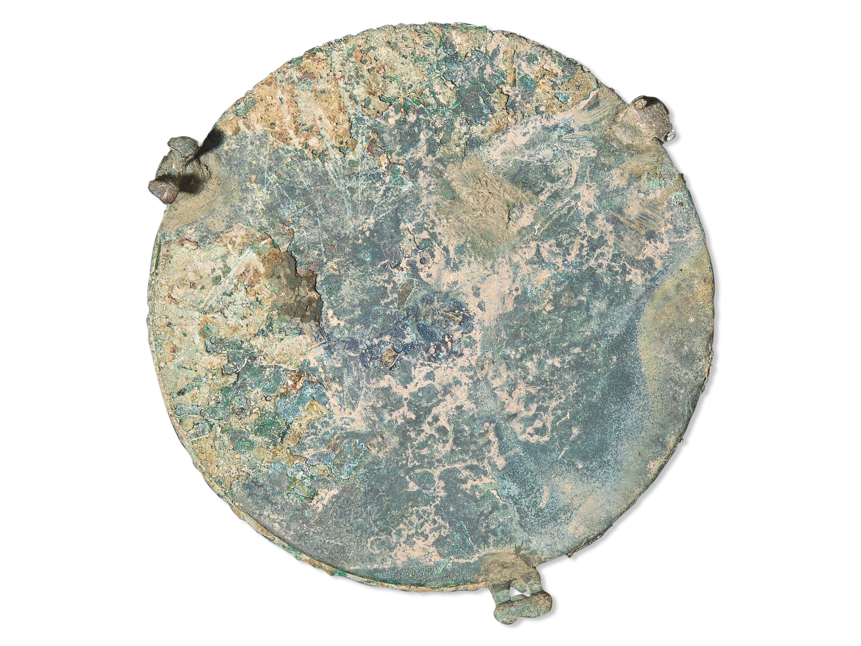 A Chinese Archaic Bronze Tripod Stove, Kaolu, Han Dynasty 漢 銅三足承盤