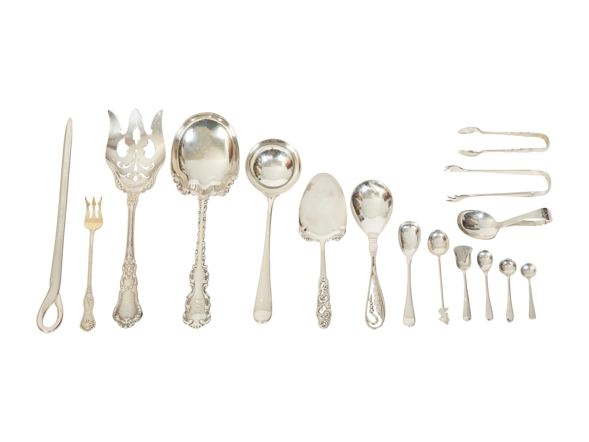 A Group of Miscellaneous American, English, and Continental Silver Flatware — 20TH CENTURY