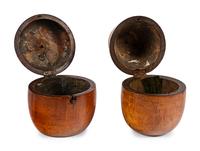 Two English Fruitwood Tea Caddies