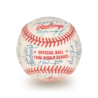 A 1996 Atlanta Braves National League Champion Team Signed Autograph Baseball With 32 Signatures (Beckett Authentication Services Letter BAS Certified),