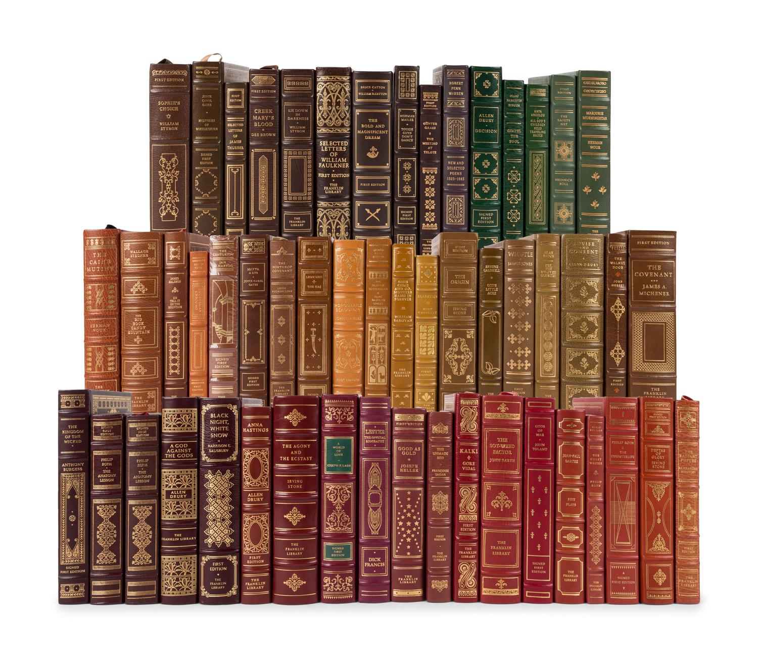[BINDINGS]. [FRANKLIN LIBRARY]. A group of 51 works in 52 volumes published by the Franklin Library, including: