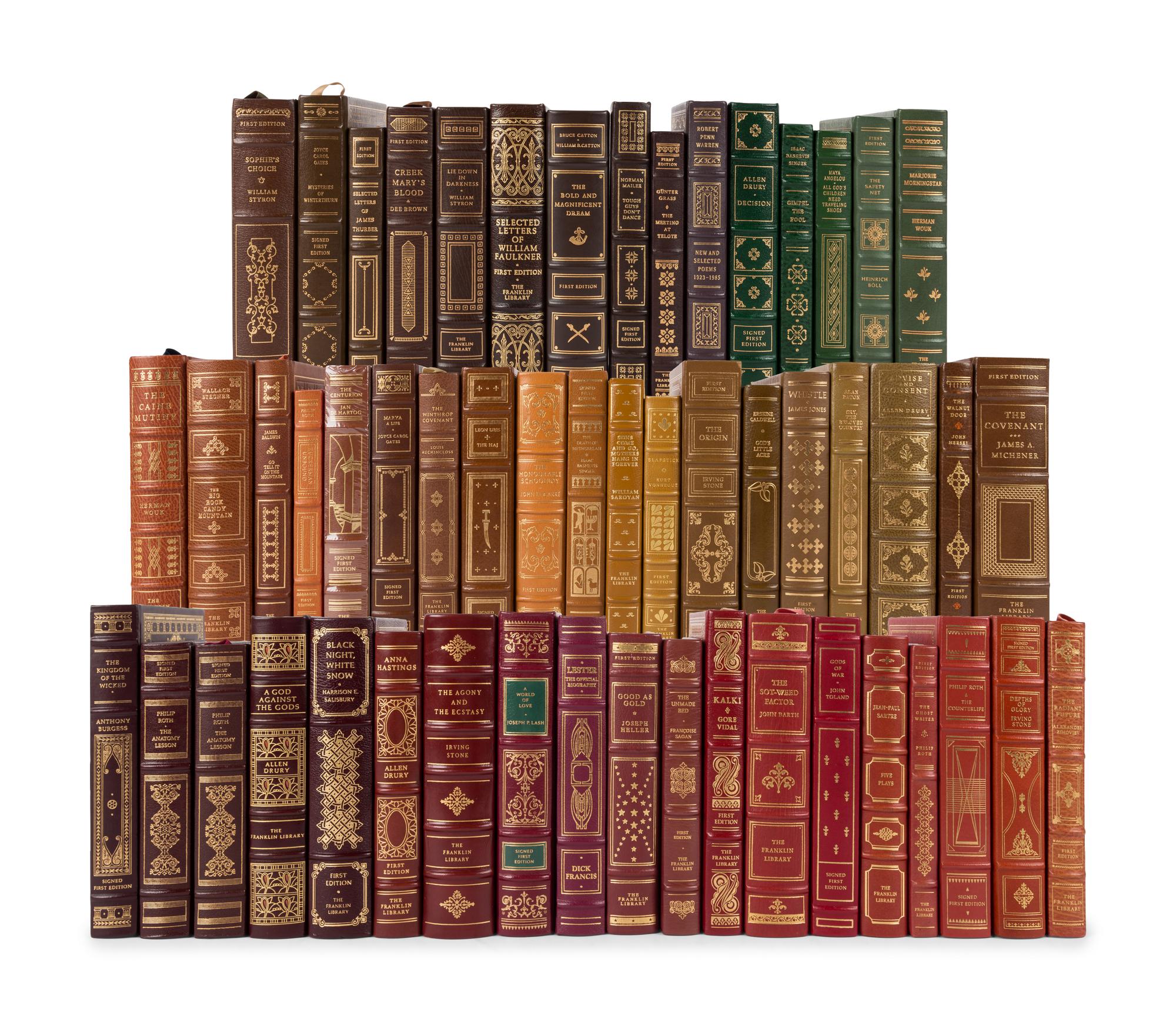 [BINDINGS]. [FRANKLIN LIBRARY]. A group of 51 works in 52 volumes published by the Franklin Library, including: