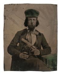 [CIVIL WAR]. A group of 4 items identified to CSA Private William V. Yates, 3rd Missouri Infantry, incl. war-date documents and tintype.