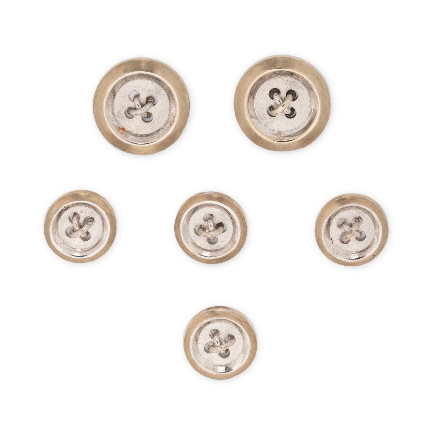 WHITE GOLD TUXEDO BUTTON SET