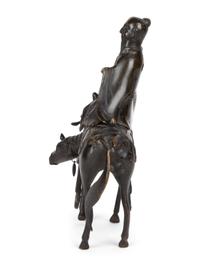A Chinese Bronze Figure of Shoulao on Horseback — 20TH CENTURY