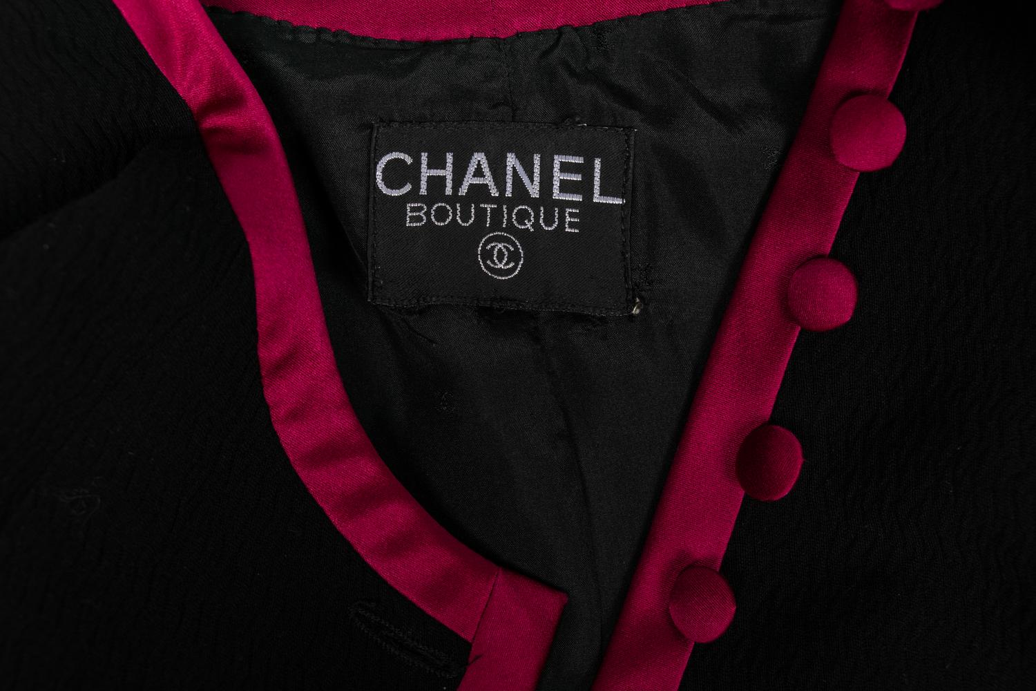 Chanel Jacket, Pink and Black, 1980-90s