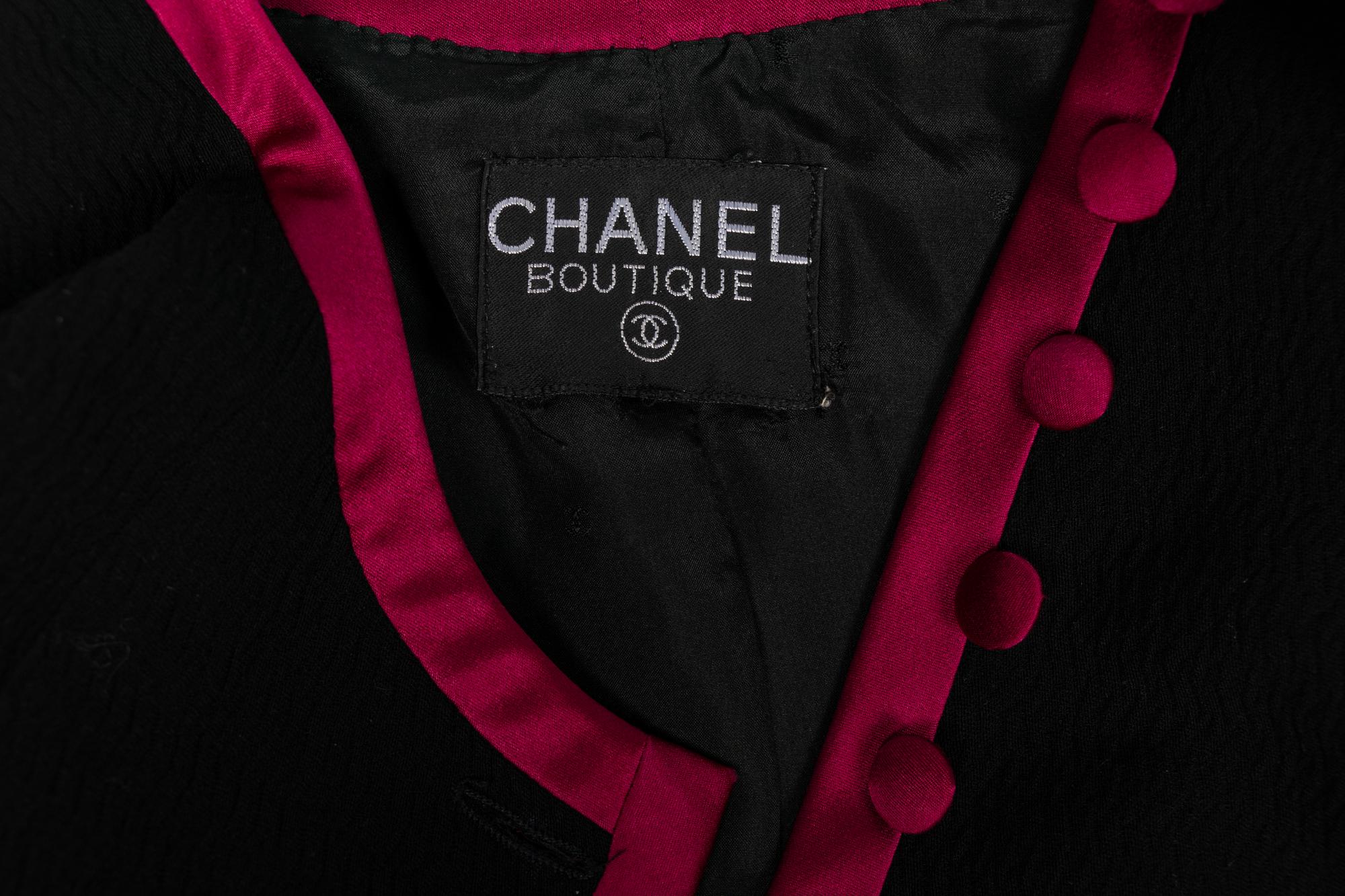 Chanel Jacket, Pink and Black, 1980-90s