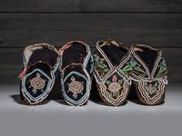 Northeastern Beaded Hide Moccasins