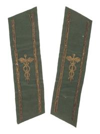 Hospital steward chevrons featuring gold bullion caducei.