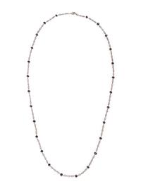 DIAMOND AND BLACK DIAMOND LONGCHAIN NECKLACE