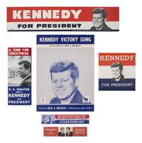 [KENNEDY, John F. (1917-1963)]. A large group of campaign ephemera, including: