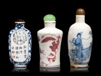 Three Chinese Porcelain Snuff Bottles