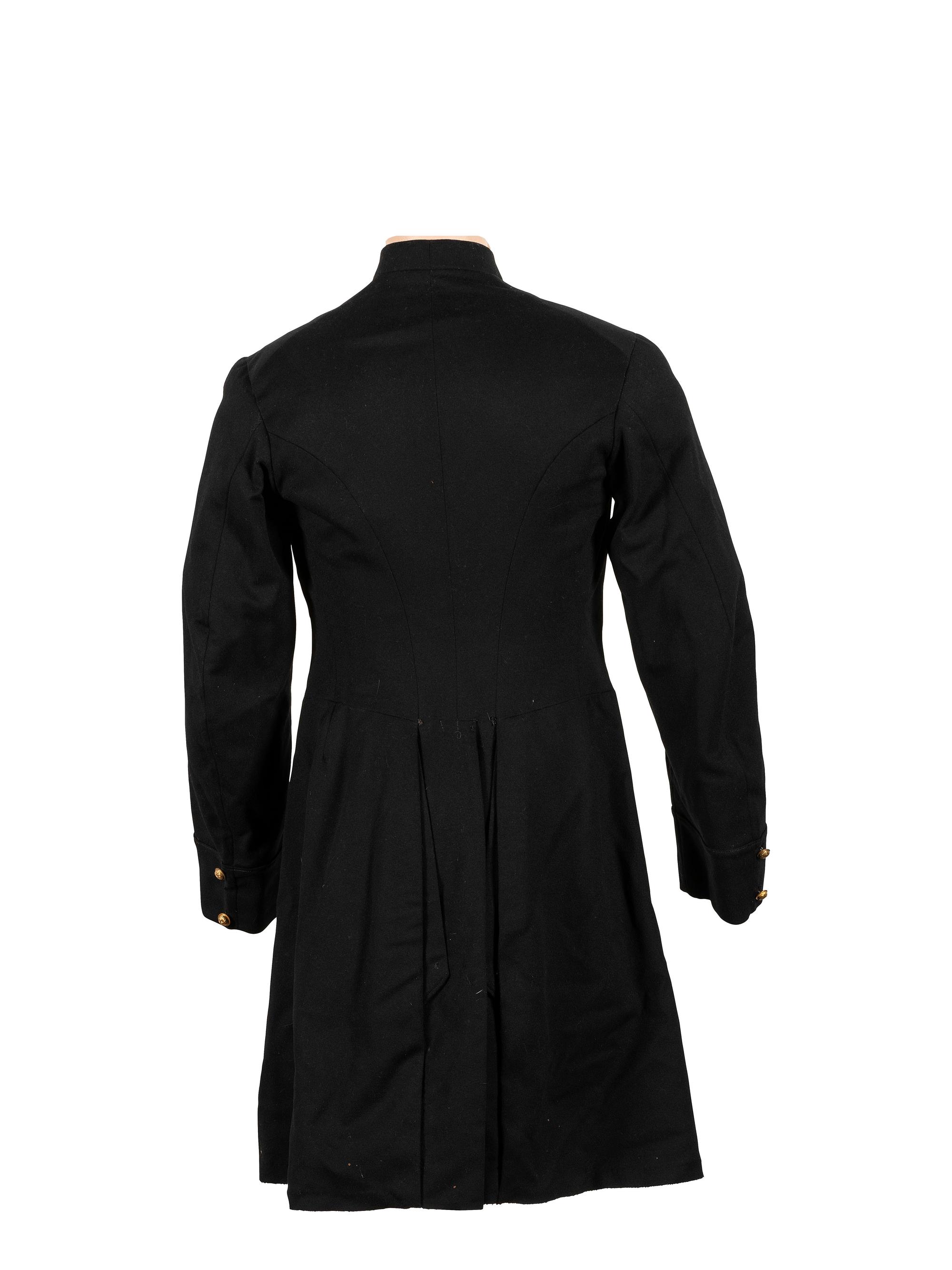 [CIVIL WAR]. GAR veteran's frock coat IDd to R.F. Woods with V Corps badge & Dept. of Iowa button.