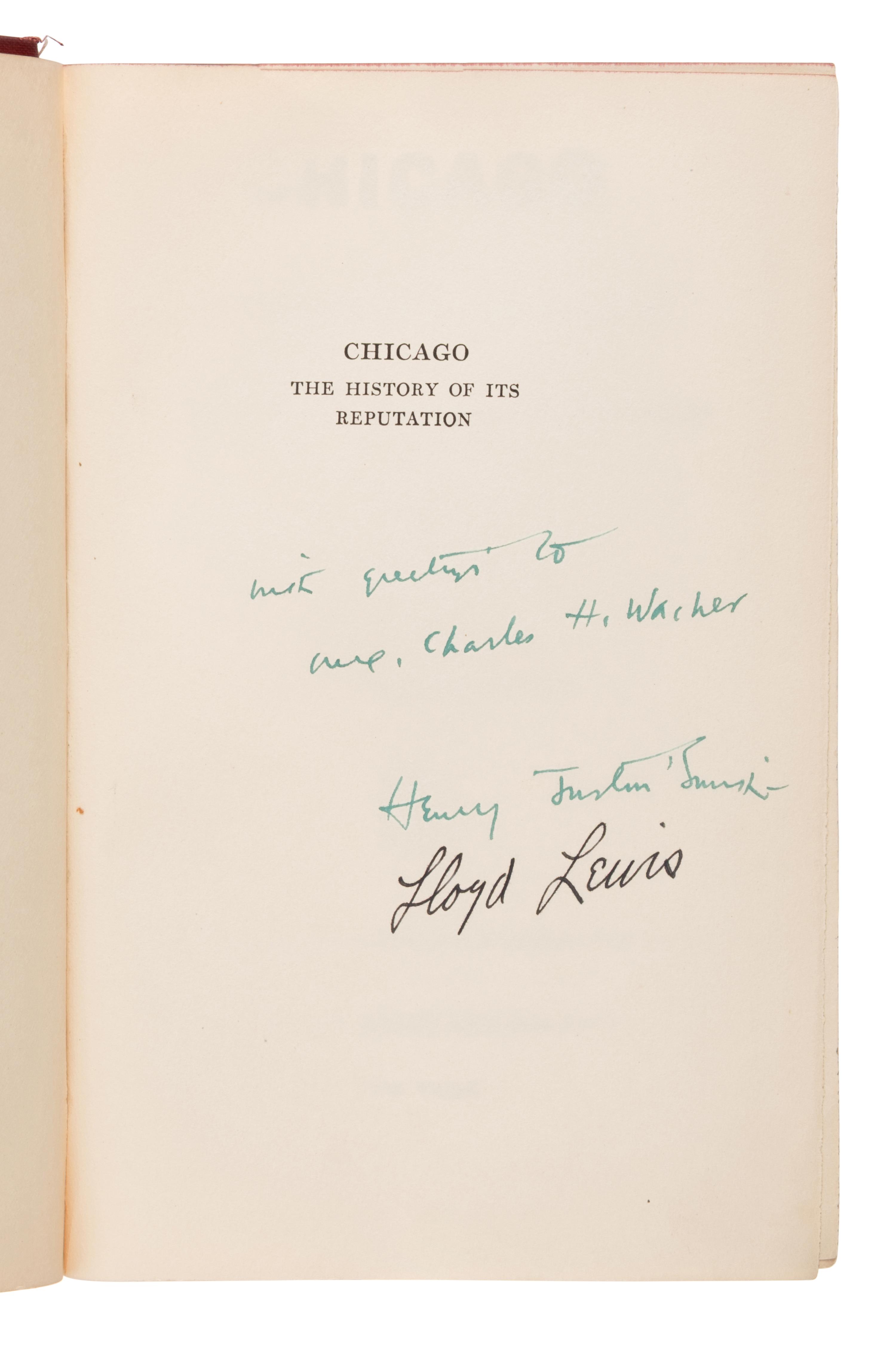 [Chicago]. [Wacker, Charles H. (1856-1929)]. An extensive archive including personally owned items and letters received by Chicago businessman and philanthropist Charles H. Wacker.