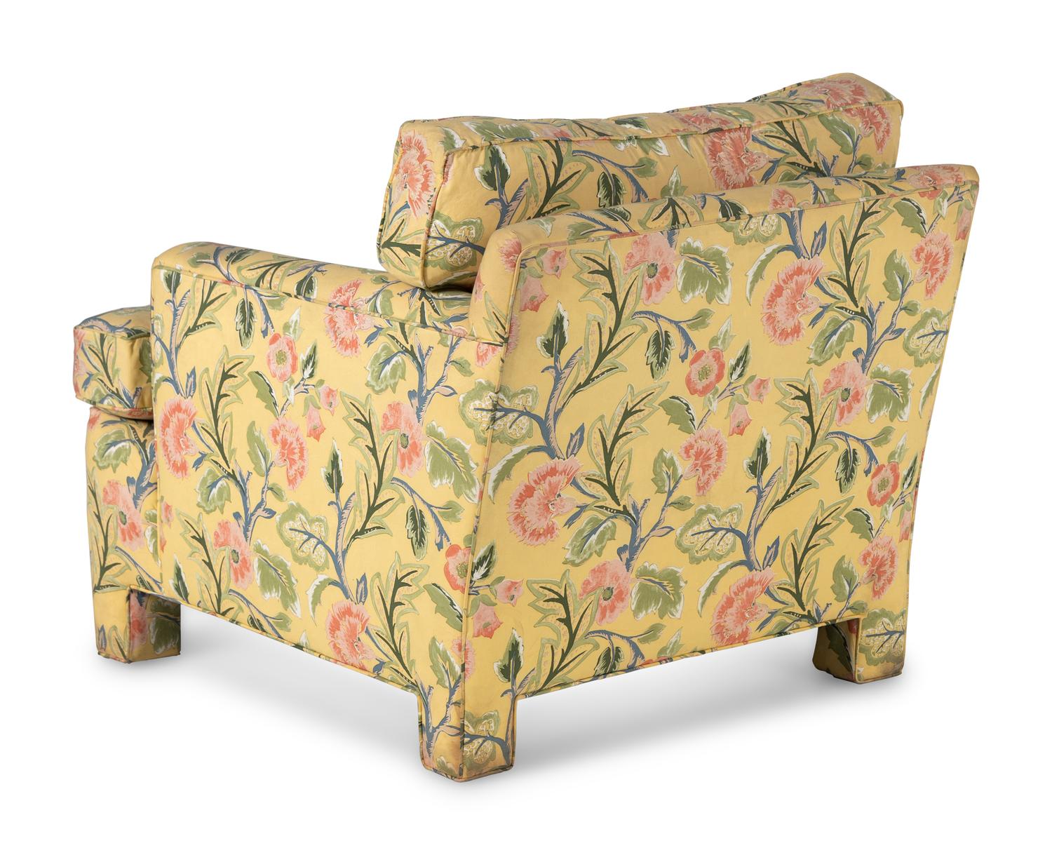 A Floral Upholstered Armchair