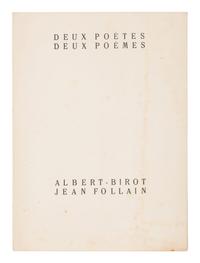 [Literature] Birot, Albert and Jean Follian. Deux Poetes, Deux Poemes