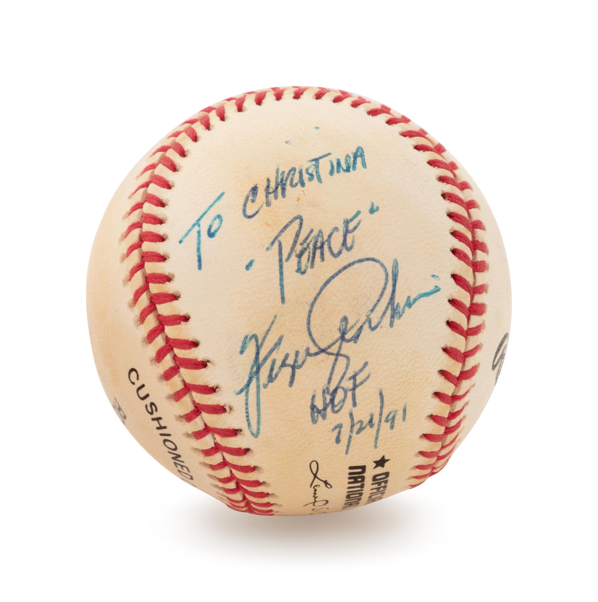 A Group of Four Chicago Cubs Signed Baseballs Including Ernie Banks, Fergie Jenkins, Sammy Sosa and Billy Williams