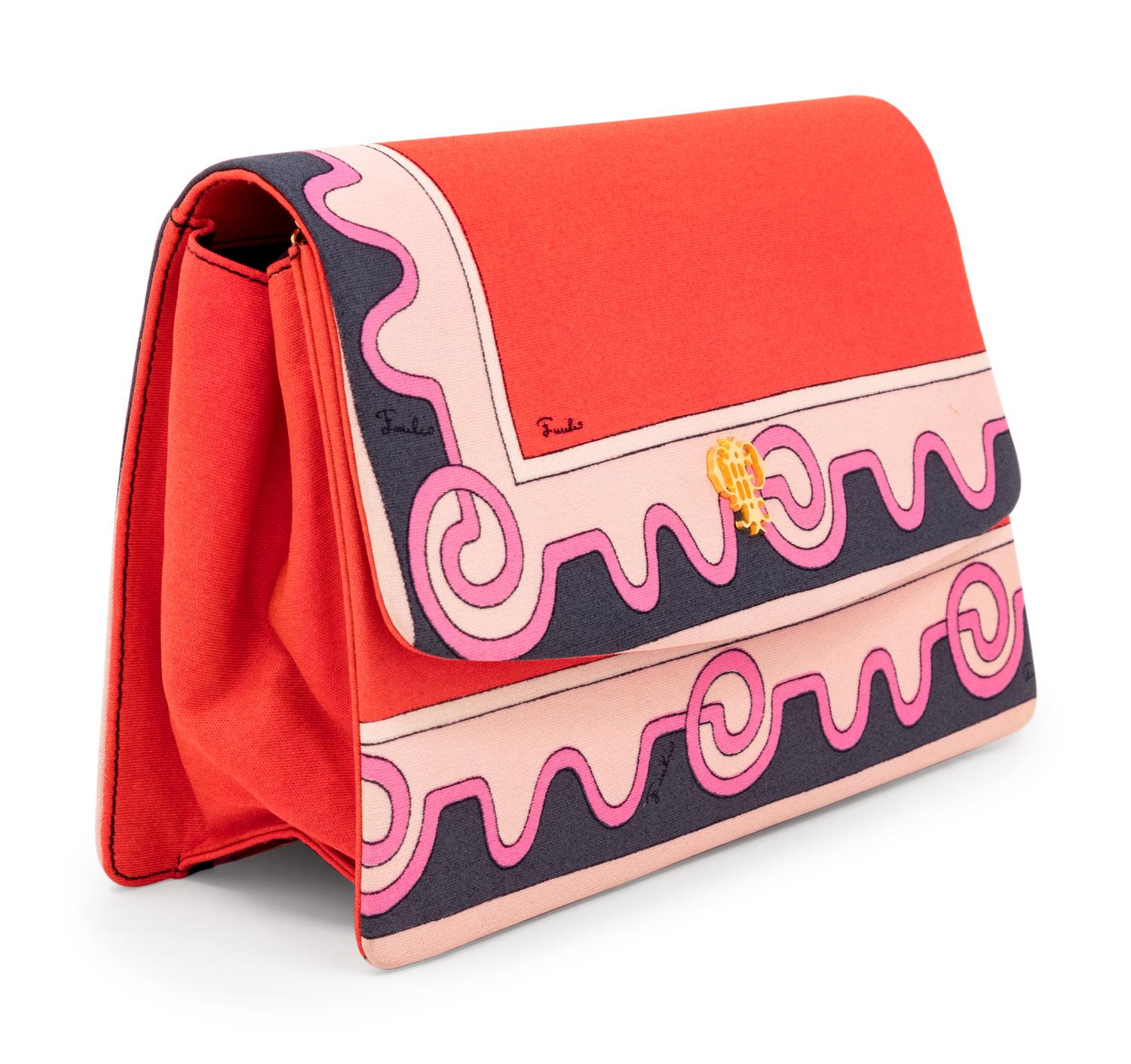 Five Emilio Pucci Items: One Dress with Belt, One Jumpsuit, One Handkerchief, and One Bag, 1960s