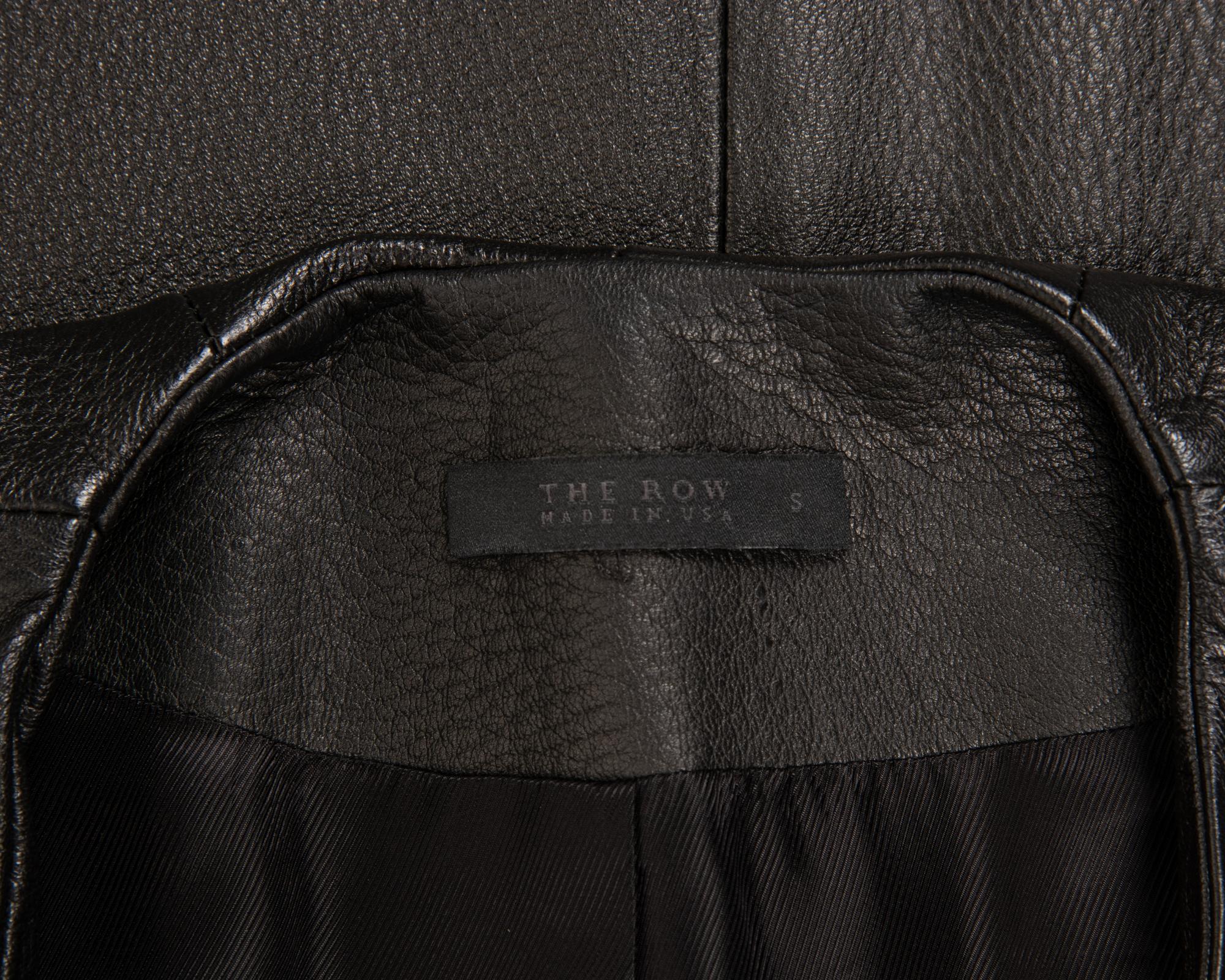 The Row Deerskin Leather Wrap Coat