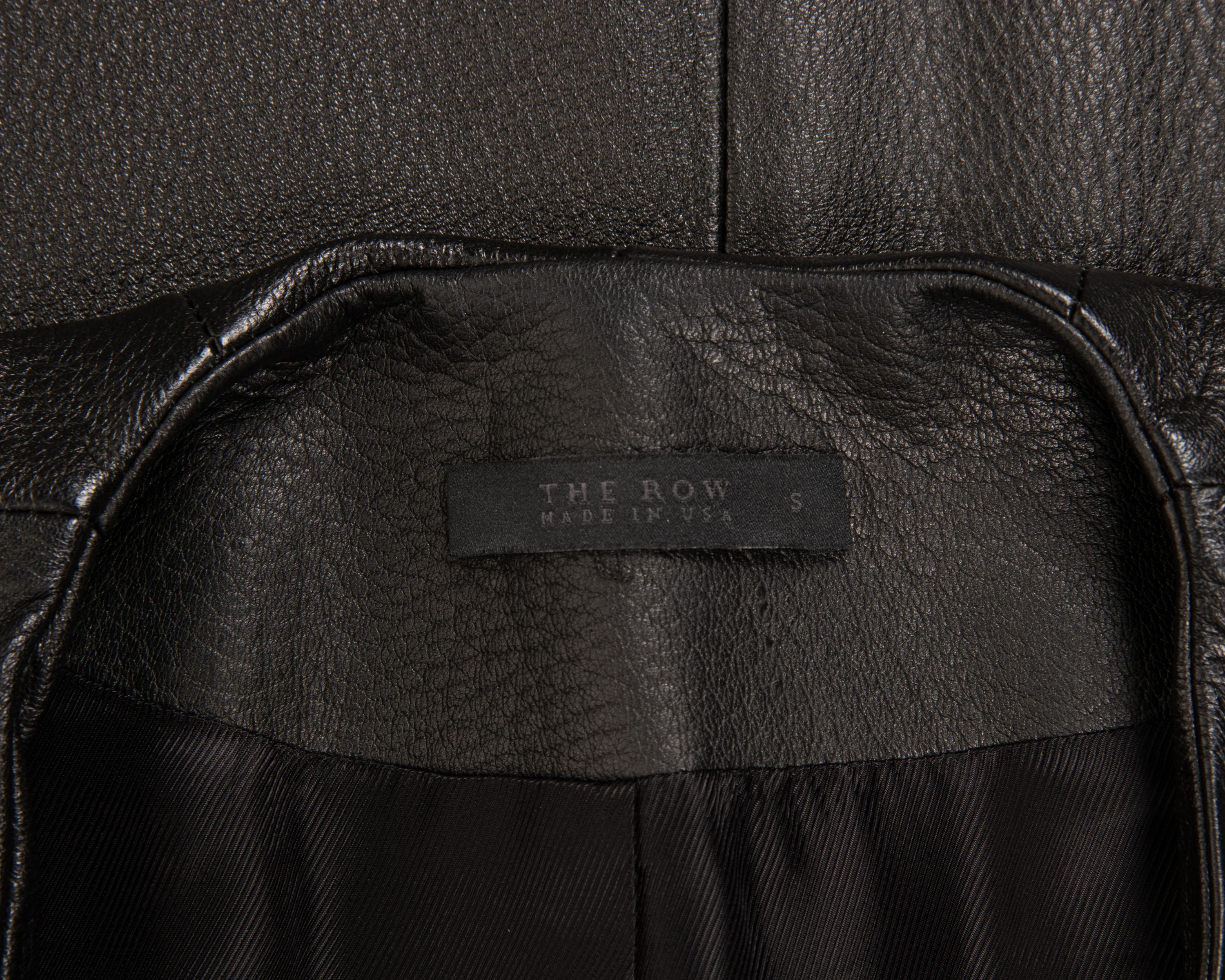 The Row Deerskin Leather Wrap Coat