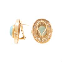 OPAL AND DIAMOND EARRINGS