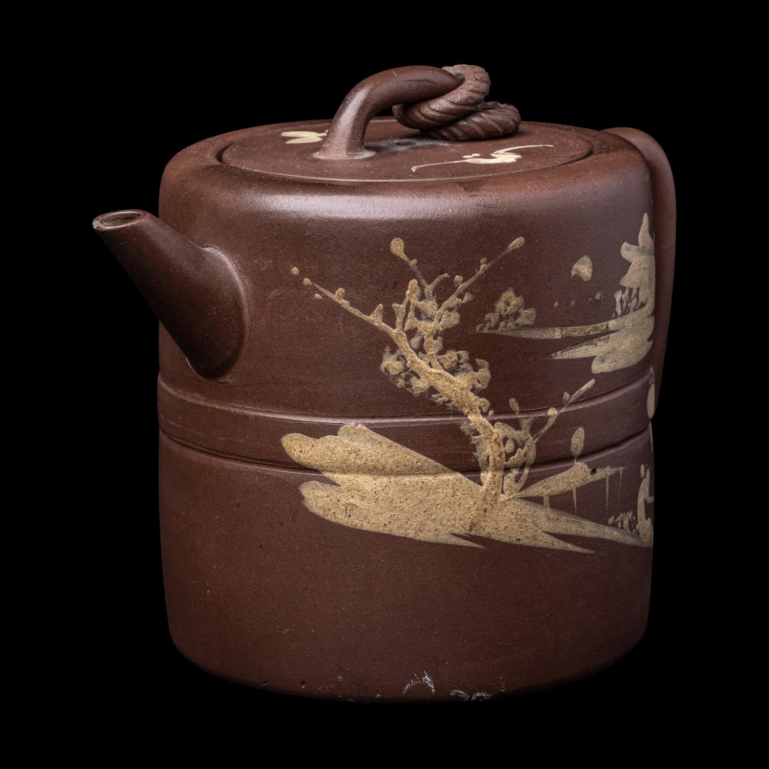 A Chinese Yixing Stoneware Covered Teapot