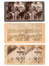 [EARLY PHOTOGRAPHY]. A group of approx. 95 stereoviews highlighted by images of US presidents, views in and around Washington, DC and Mount Vernon, and African American and female subjects.