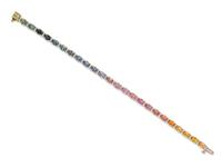 MULTICOLOR SAPPHIRE AND DIAMOND BRACELET