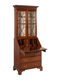 A George III Style Mahogany Secretary Bookcase