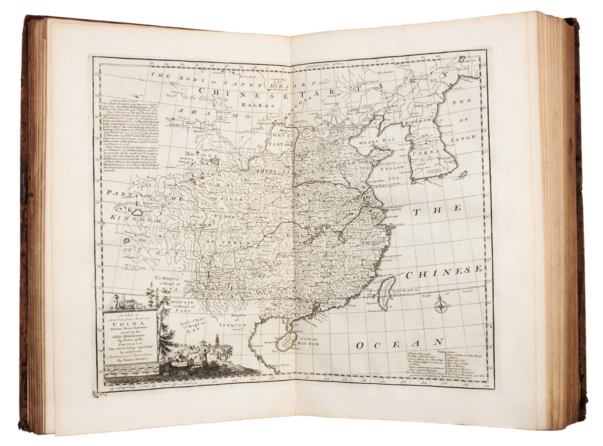 BOWEN, Emmanuel (d.1767). A Complete System of Geography. London: William Innys et al, 1744-1747.