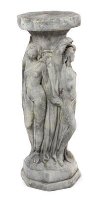 A Cast Stone Garden Sculpture Height 29 1/4 inches. — 19TH CENTURY