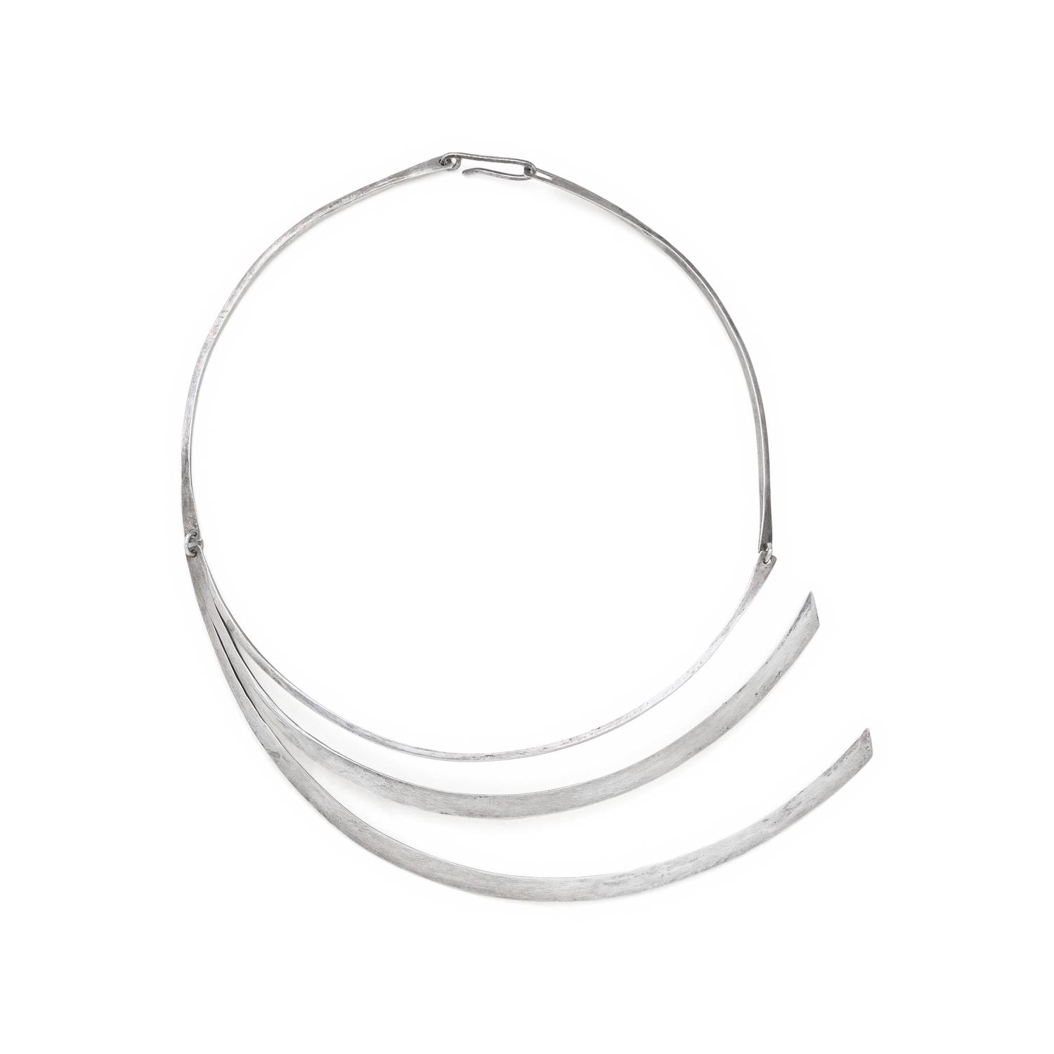 BETTY COOKE, MODERNIST, THREE STERLING SILVER NECKLACES