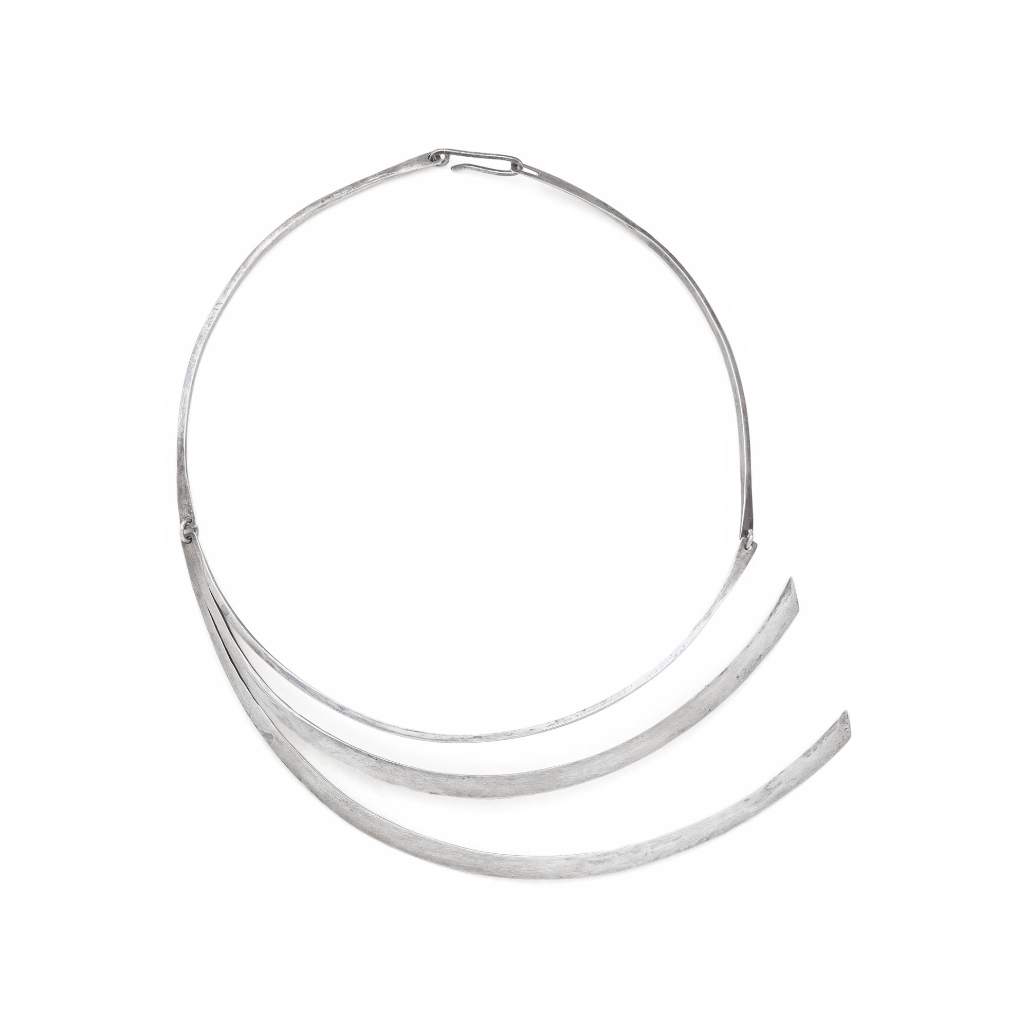 BETTY COOKE, MODERNIST, THREE STERLING SILVER NECKLACES