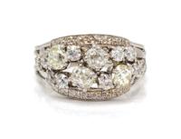 A White Gold and Diamond Ring, 4.70 dwts.