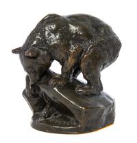 A French Bronze Animalier Group, VICTOR PETER (1840-1918), Height 4 1/2 inches. — VICTOR PETER (1840-1918),