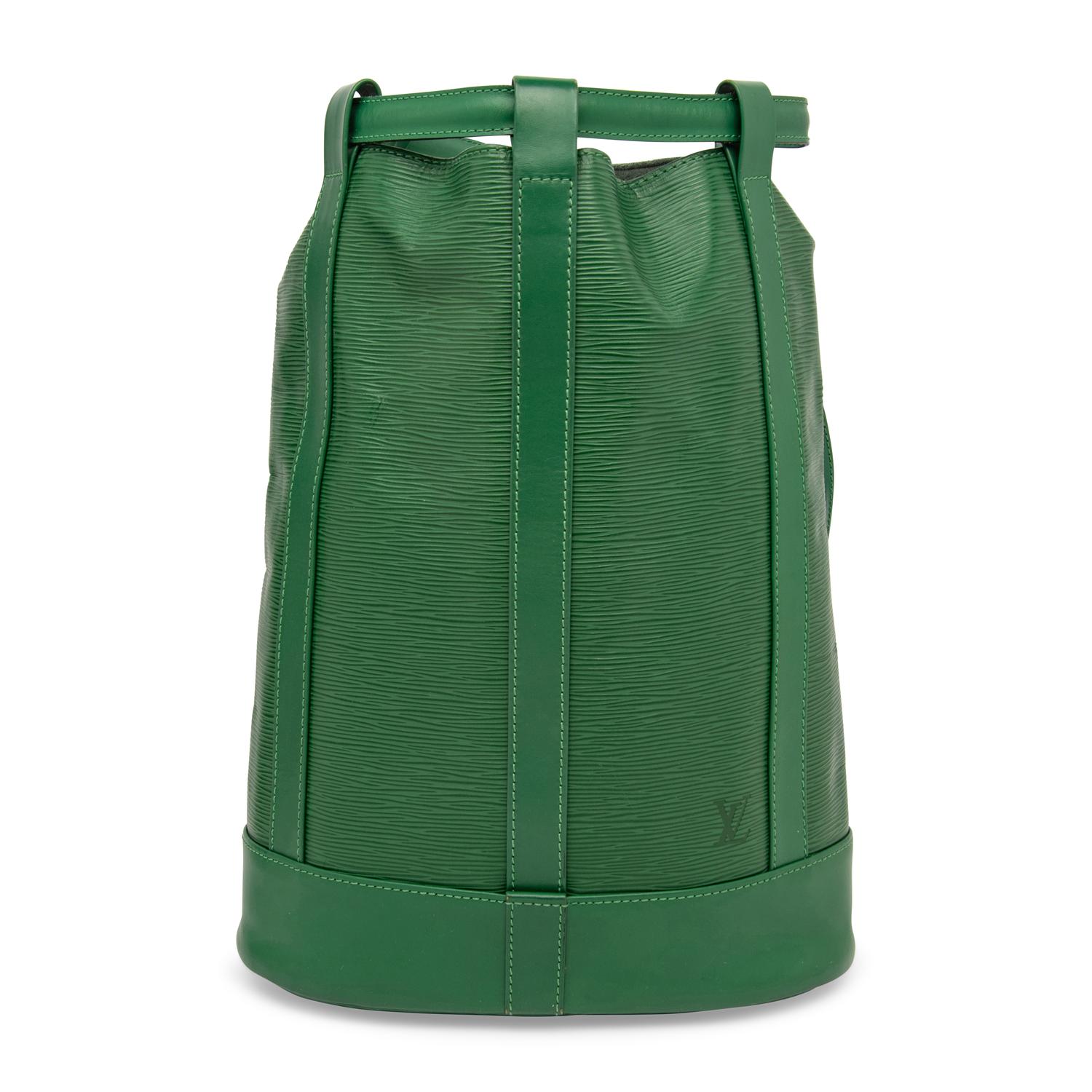 LOUIS VUITTON, GREEN EPI RANDONNÉE GM BAG