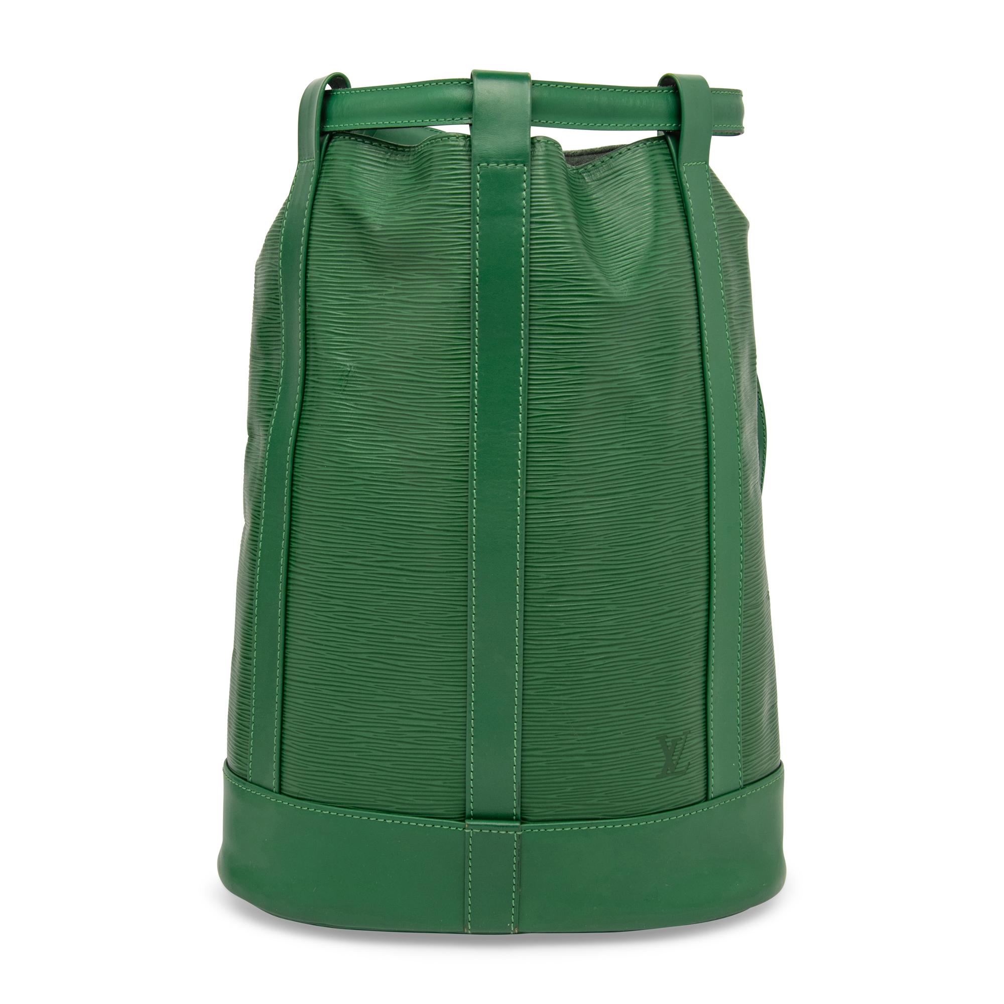 LOUIS VUITTON, GREEN EPI RANDONNÉE GM BAG